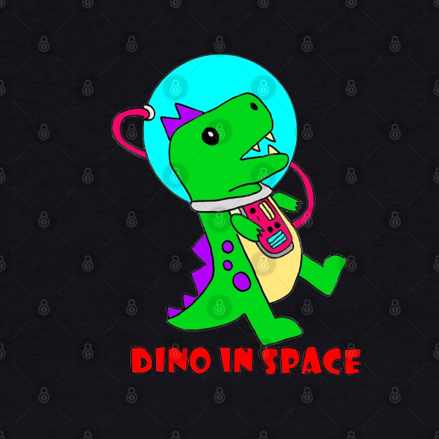 Dino in Space by Loose Tangent Arts